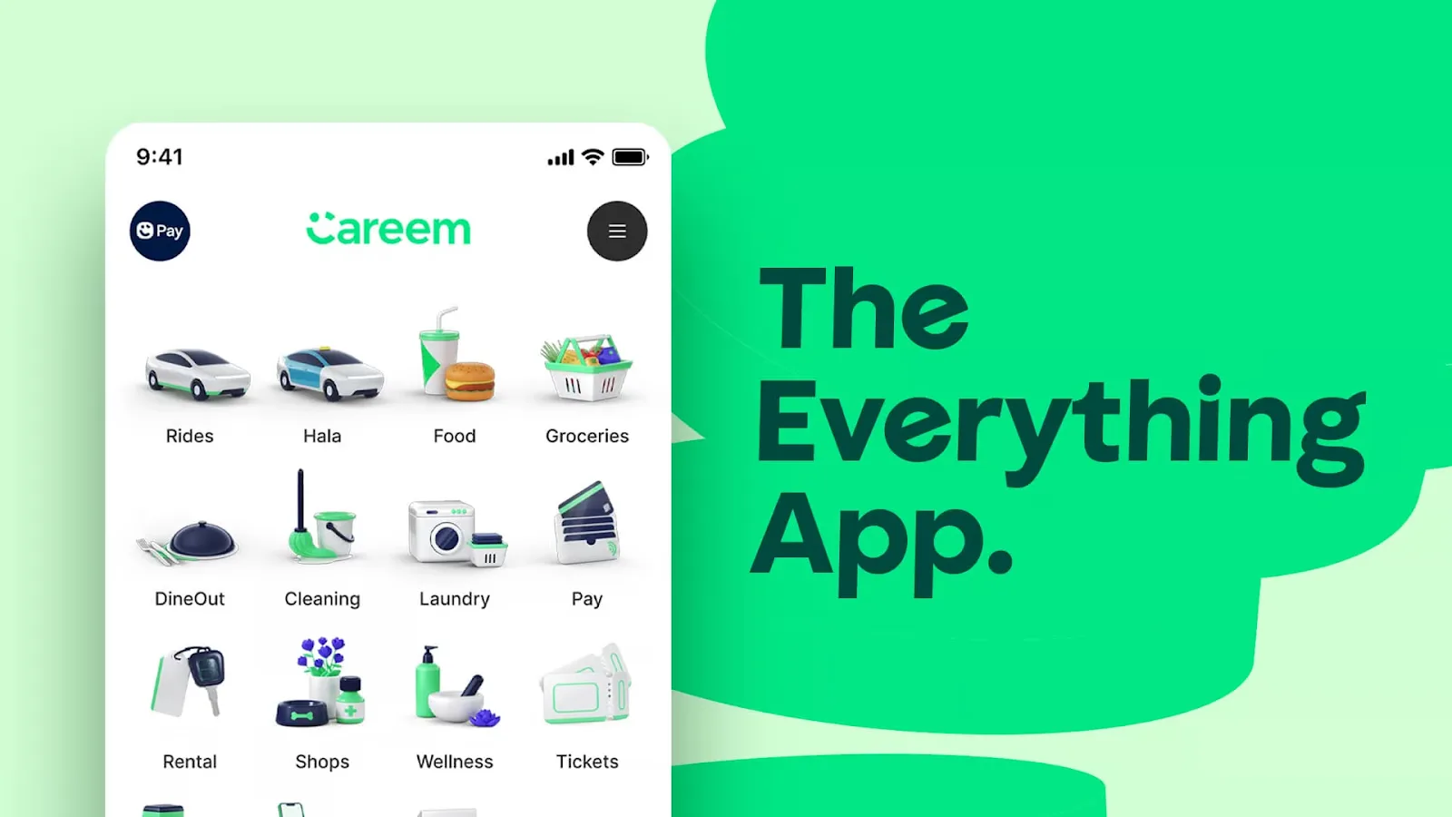 Careem app interface showcasing multiple services