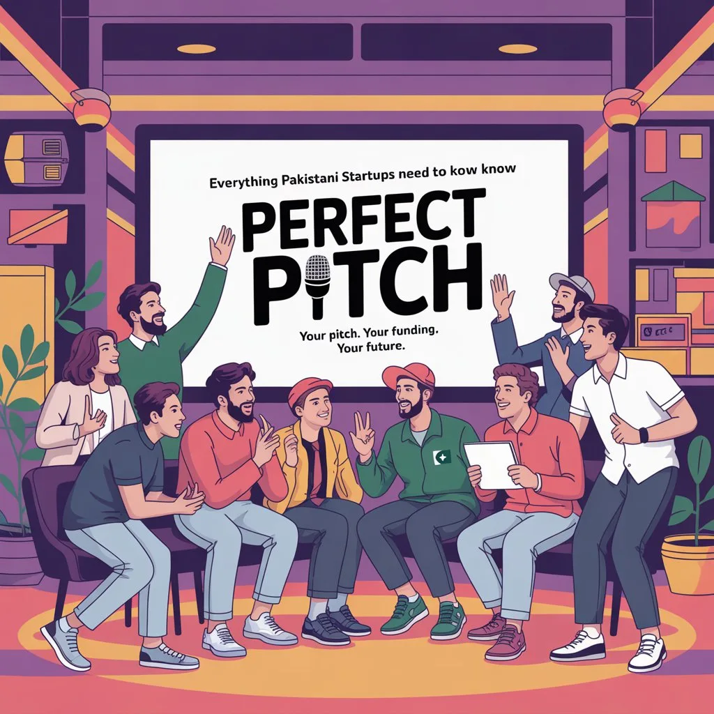 Pakistani startup founder pitching on Pitch Perfect reality show