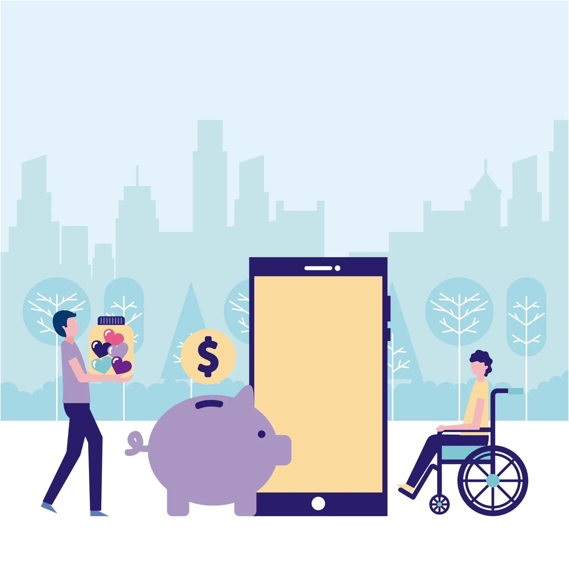 Volunteers help work