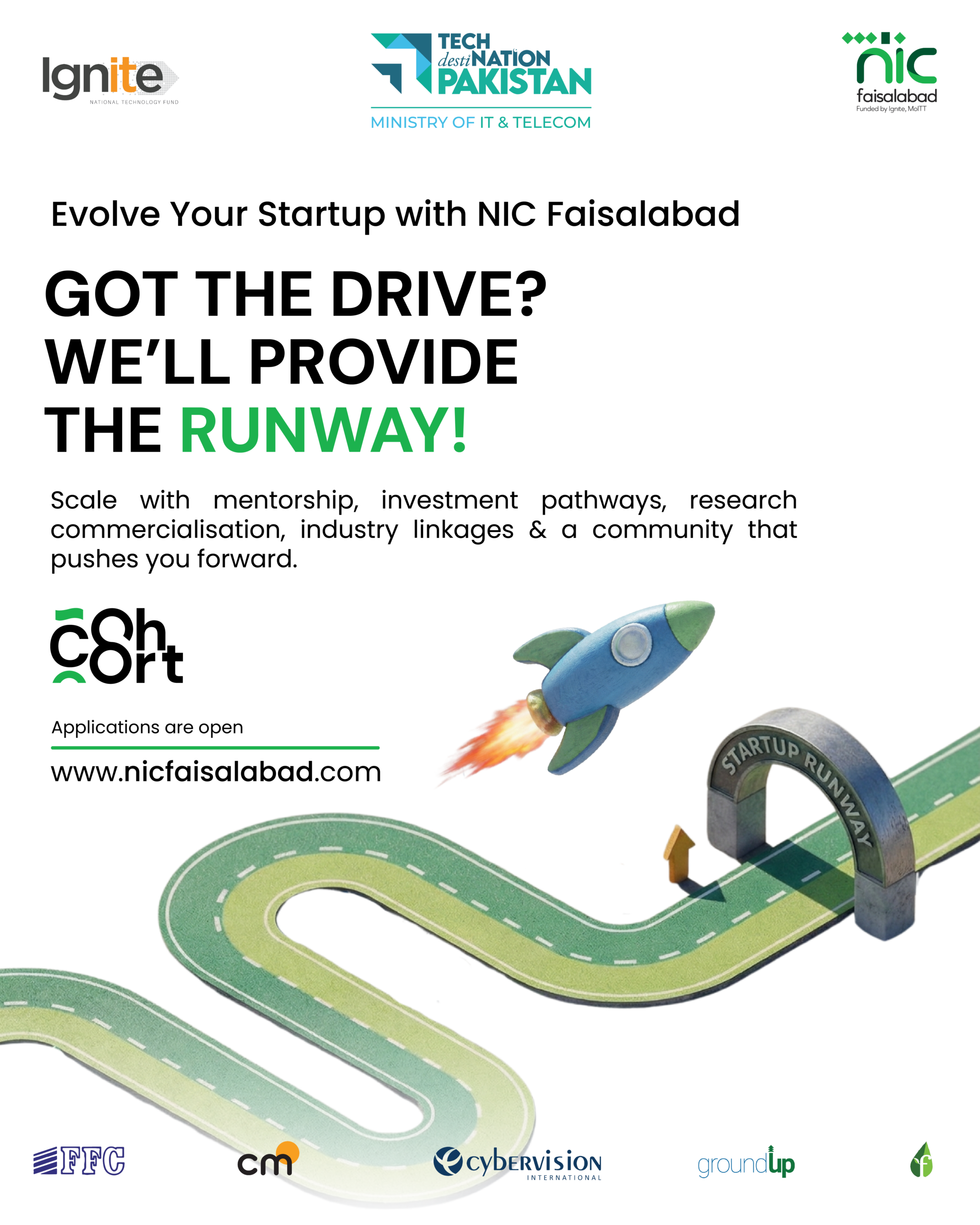 Hybrid incubation program at NIC Faisalabad supporting Pakistani startups