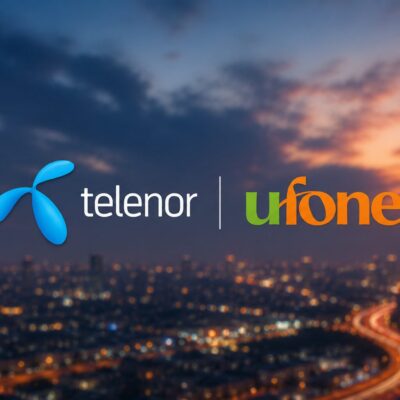 Telenor Pakistan and Ufone brand logos merging, representing PTCL's telecom merger approved by the Islamabad High Court